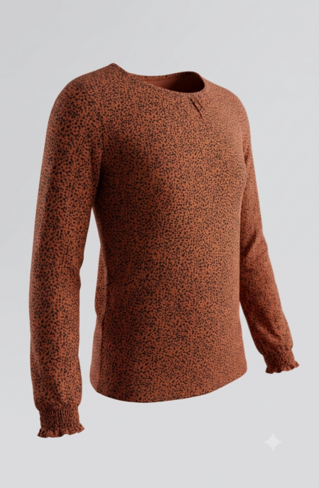 Gemo - T-shirt imprimé animalier terracotta.