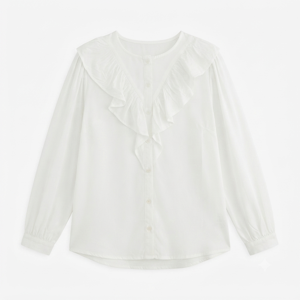 Cool club - Blouse blanche à volants – Image 2