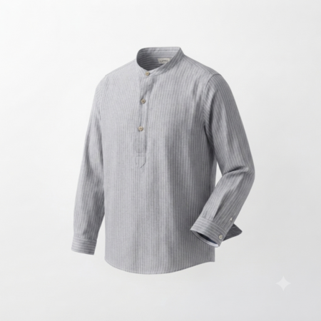 Gemo - Chemise à rayures – Col mao