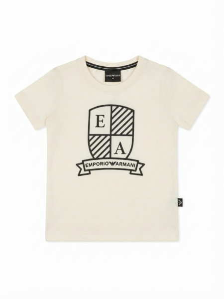 T-shirt Enfant en Coton avec Motif Éléga à Quatre couleurs co