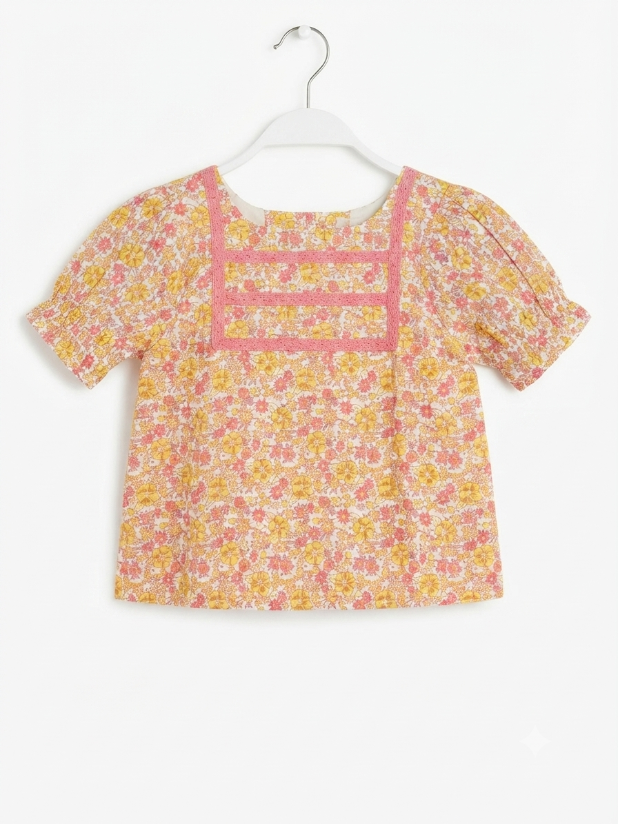 Sergent major_ Blouse estivale à fleurs avec une touche féminine charmante.