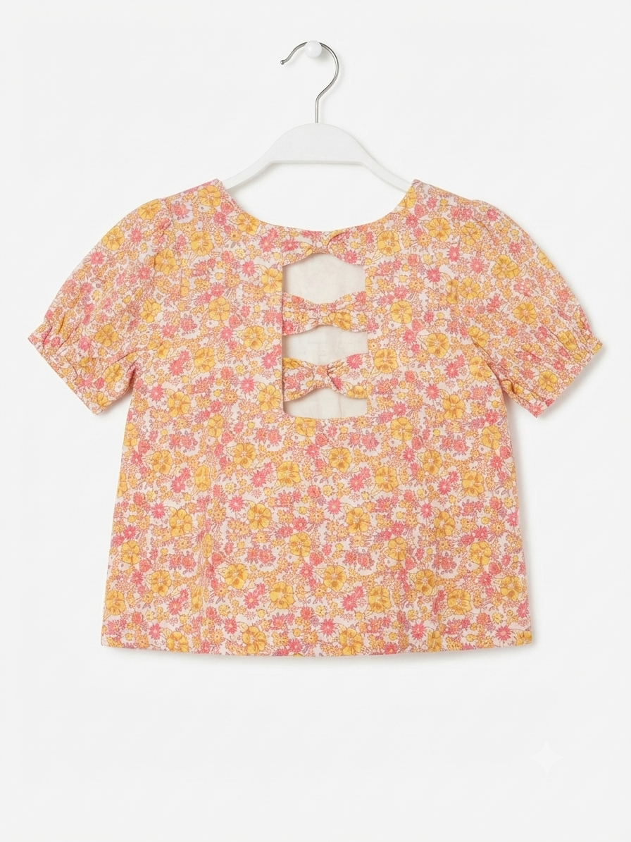 Sergent major_ Blouse estivale à fleurs avec une touche féminine charmante. – Image 3