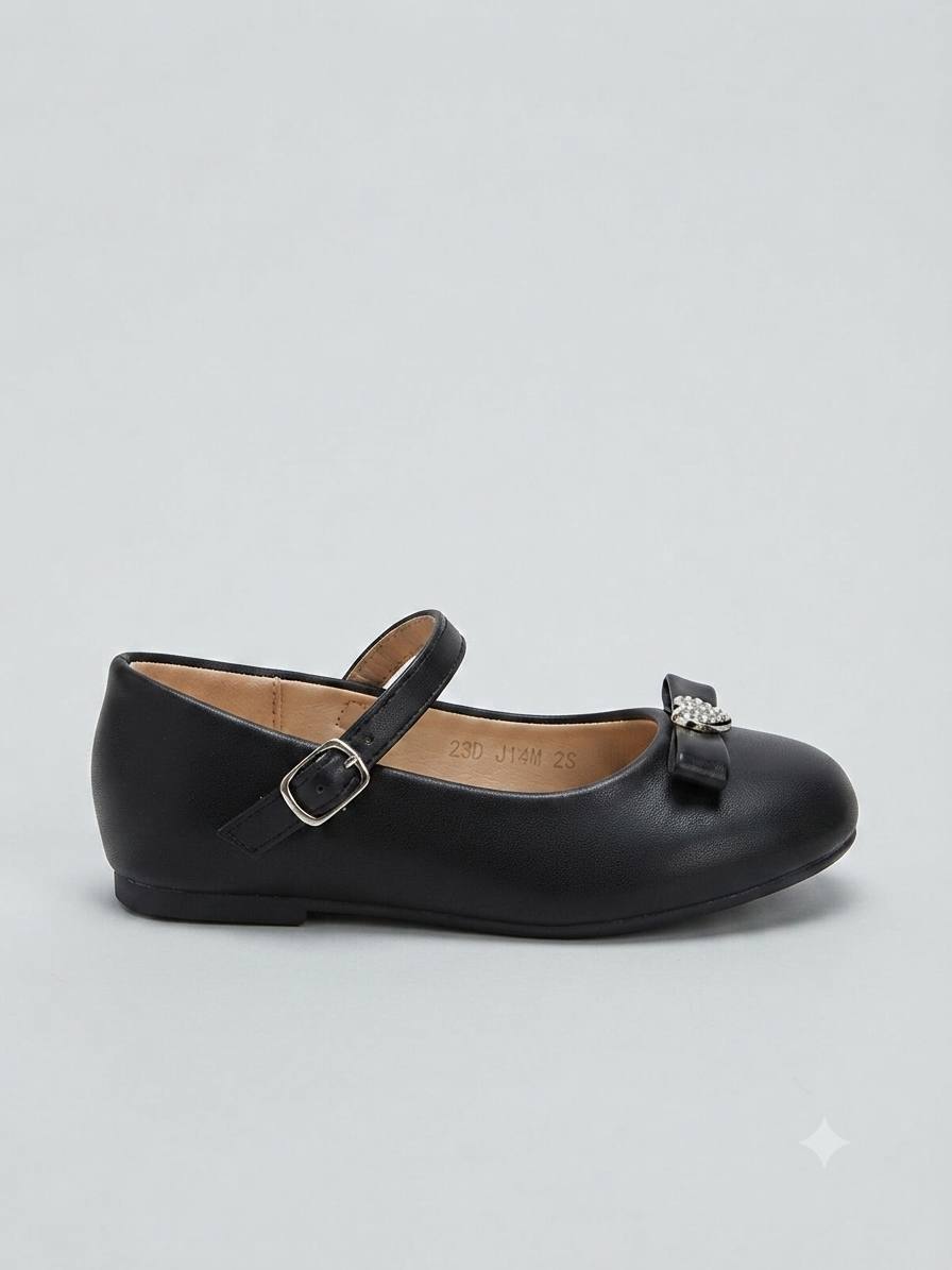 Dorimi- Ballerines à bride avec cœur en strass