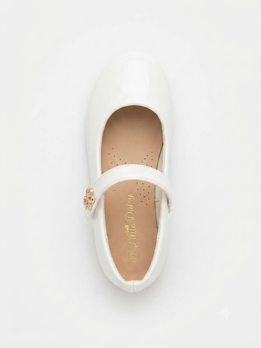 Ballerine-Mary Jane Blanche – Fille – Image 2