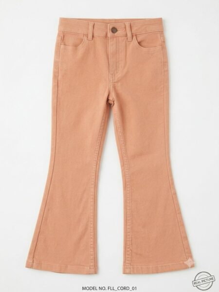 KIABI - Pantalon Flare pour Enfant – Teinte Pêche / Saumon