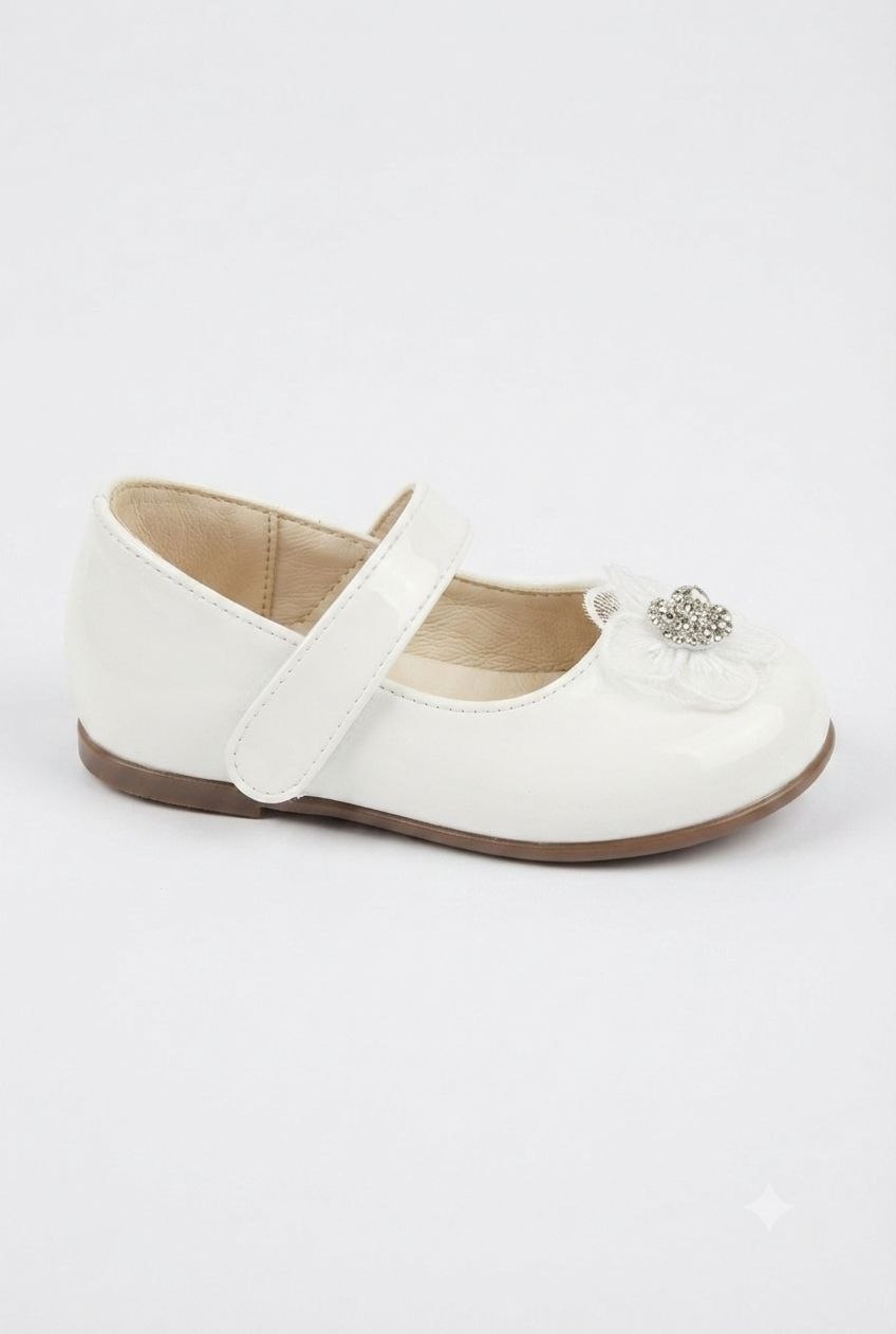 Dorimi-Ballerines avec bride et fleur – Élégance scintillante – Image 2