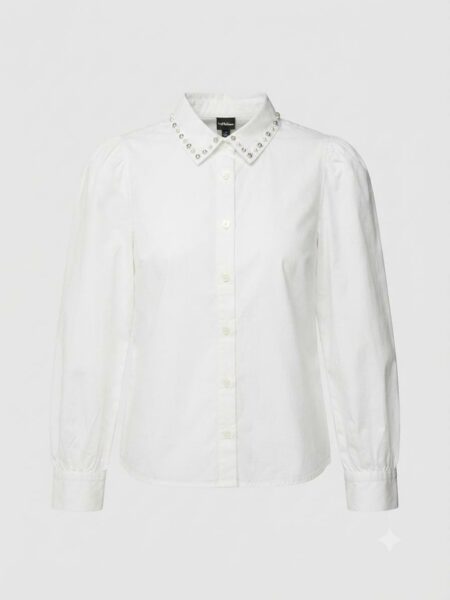 Kiabi - Chemise blanche à col orné de perles