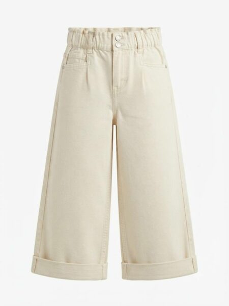 Primark- Pantalon large à taille élastiquée et revers