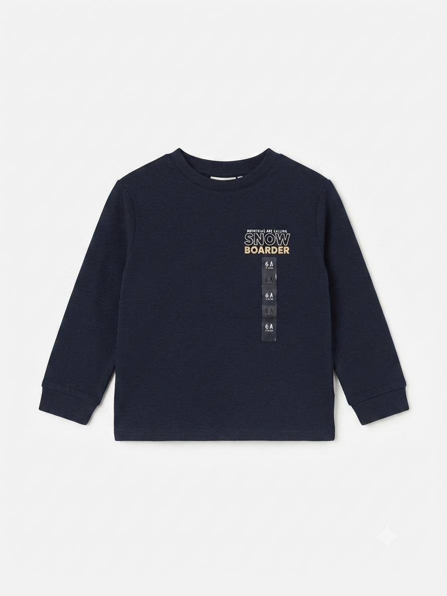 Kiabi - T-shirt Bleu Marine Snow Boarder