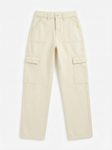 Creeks- Pantalon cargo moderne coupe droite á deux couleur