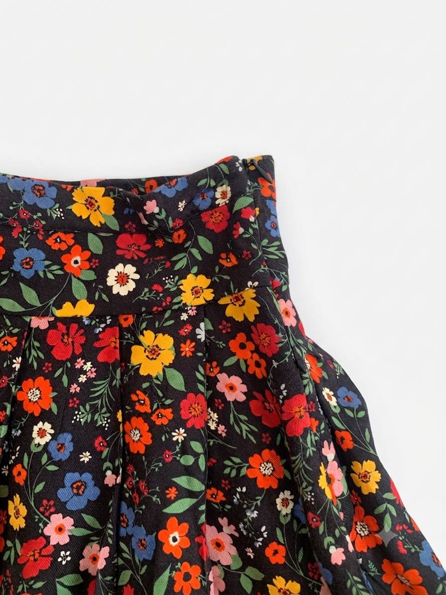 Piambo- Jupe fille évasée à imprimé fleuri – Image 4