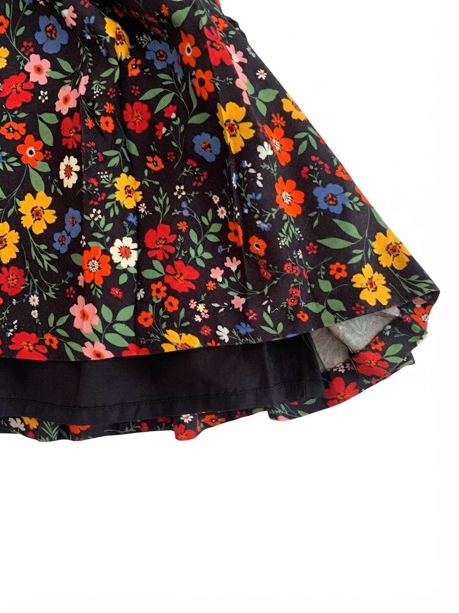 Piambo- Jupe fille évasée à imprimé fleuri – Image 3