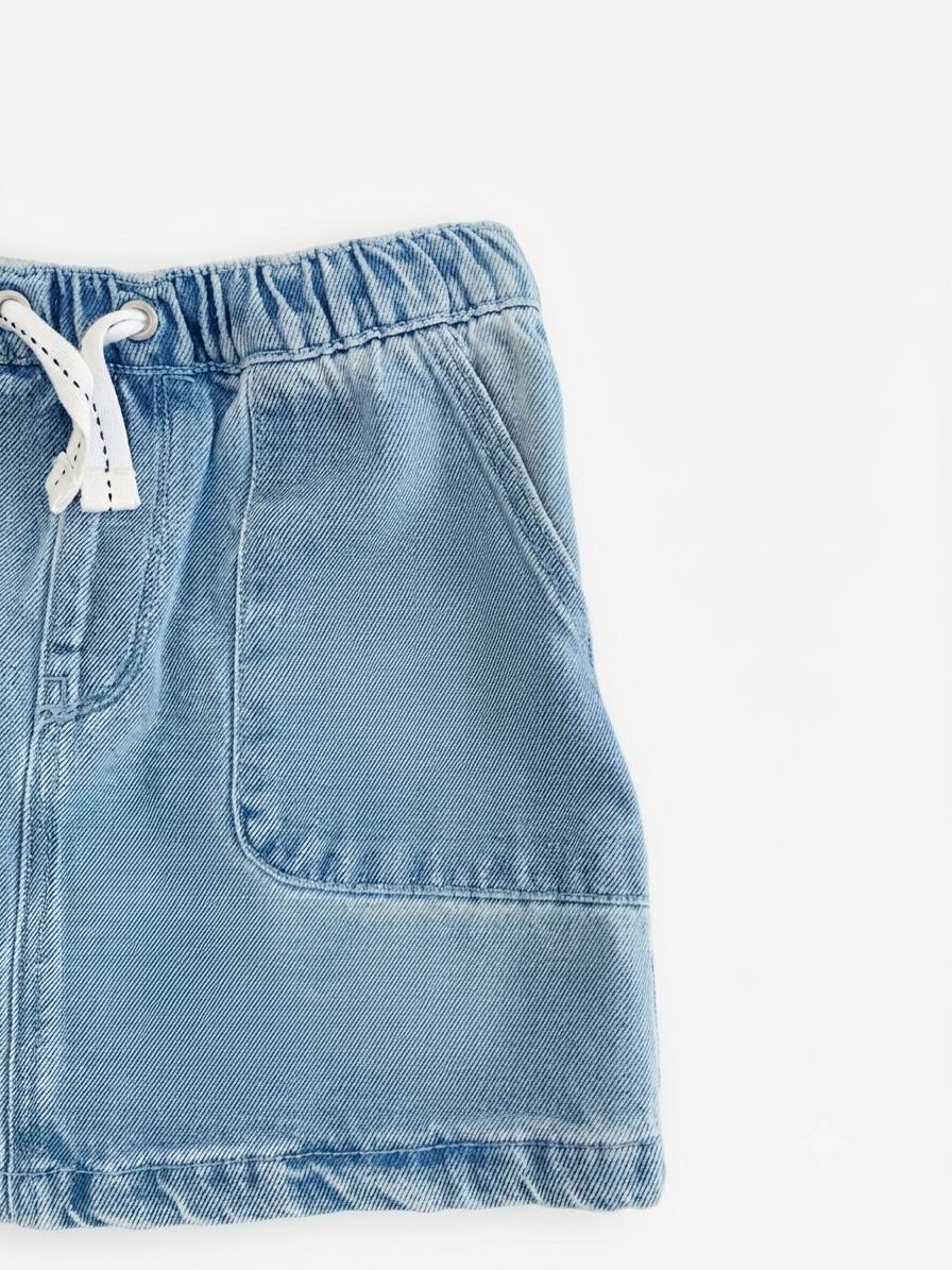 Cool club-Jupe en jean taille elastique avec un cordon de serrage. – Image 4