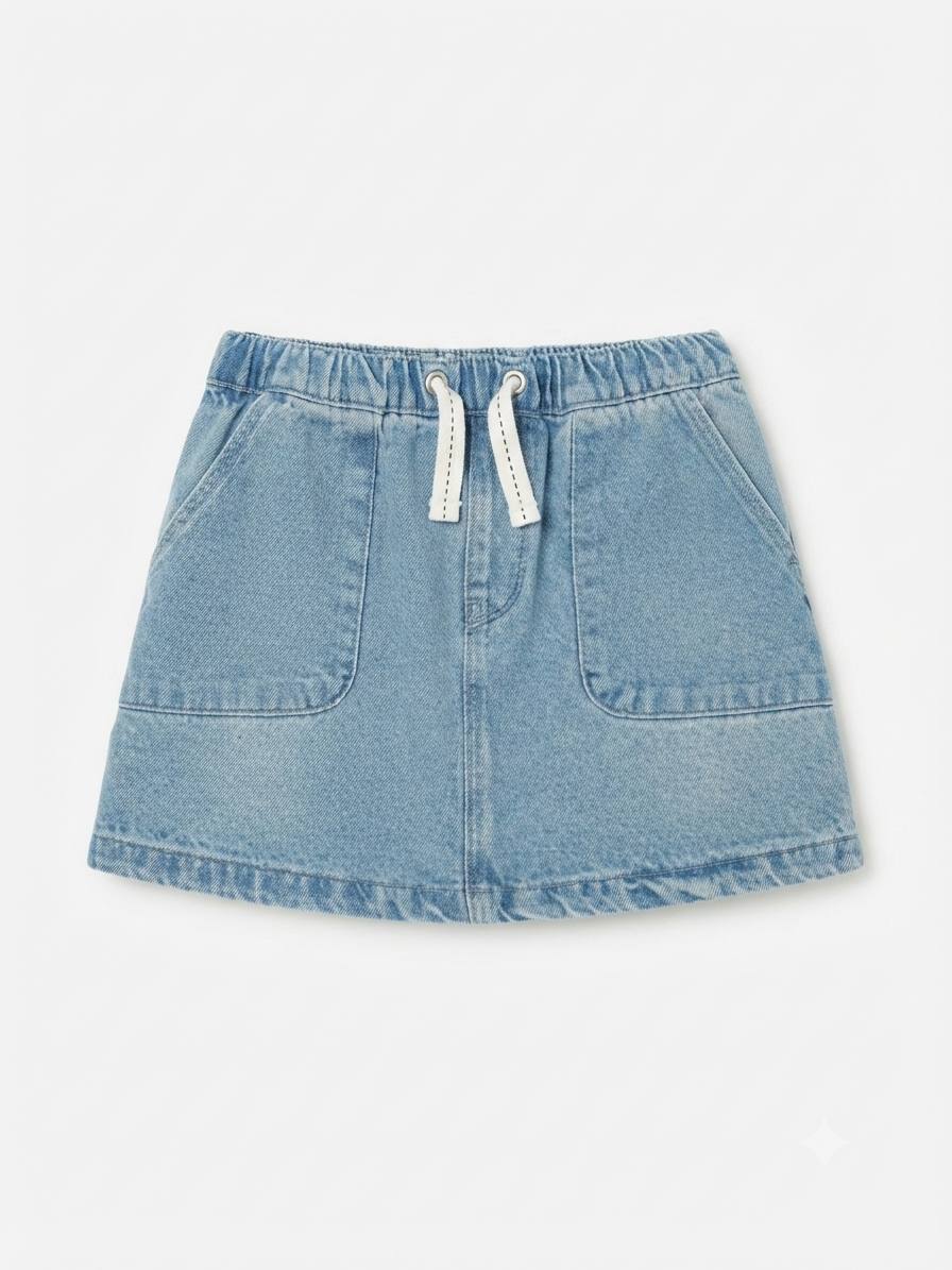 Cool club-Jupe en jean taille elastique avec un cordon de serrage. – Image 2