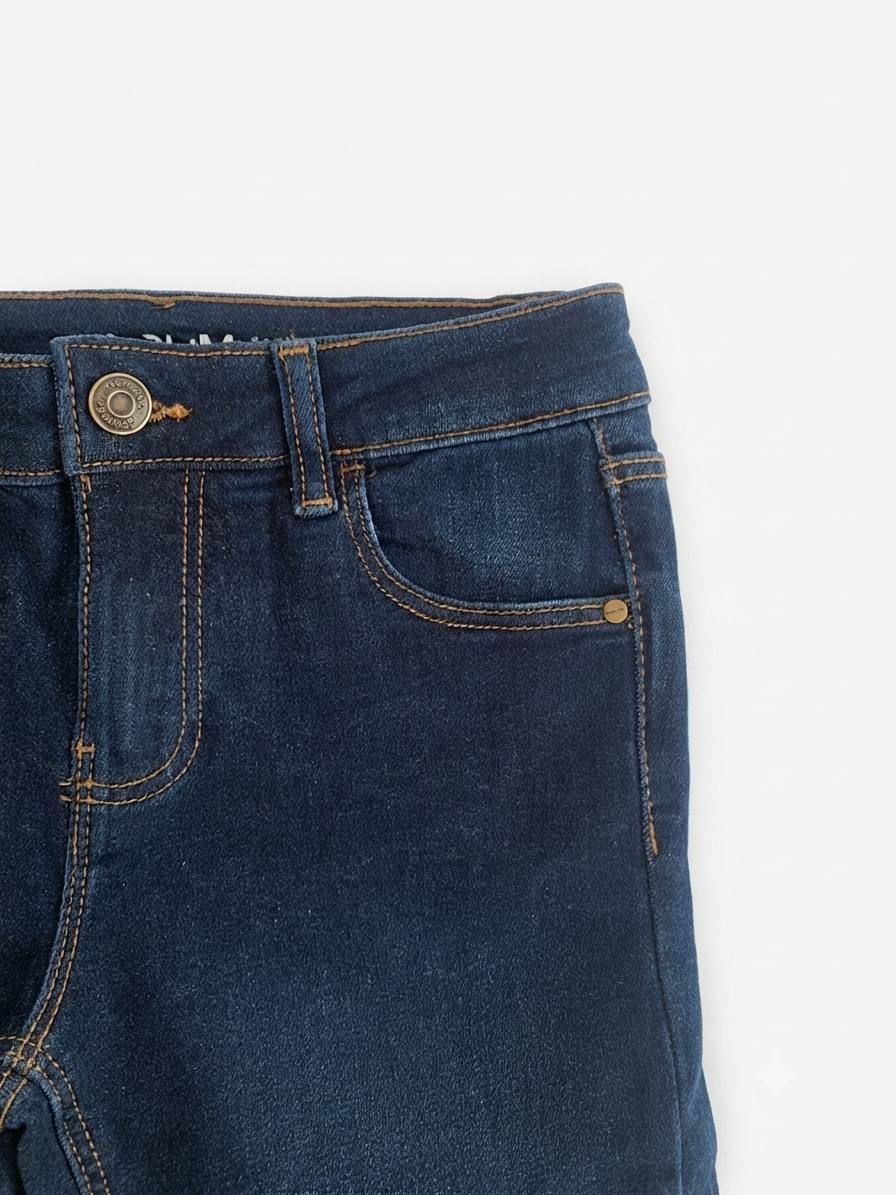 Pantalon coupe slim bleu foncé – Image 2
