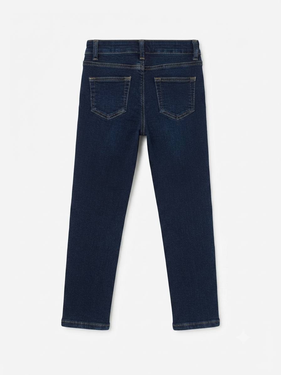 Pantalon coupe slim bleu foncé – Image 3