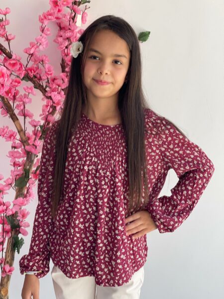 Kiabi - Blouse à smocks et imprimé floral