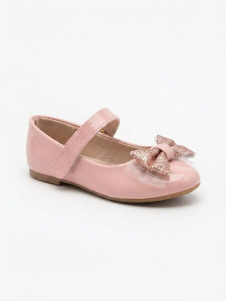 Dorimi-Ballerines Fille Vernies a trois couleur avec Nœud .