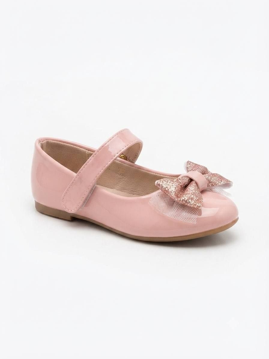 Dorimi-Ballerines Fille Vernies a trois couleur avec Nœud .